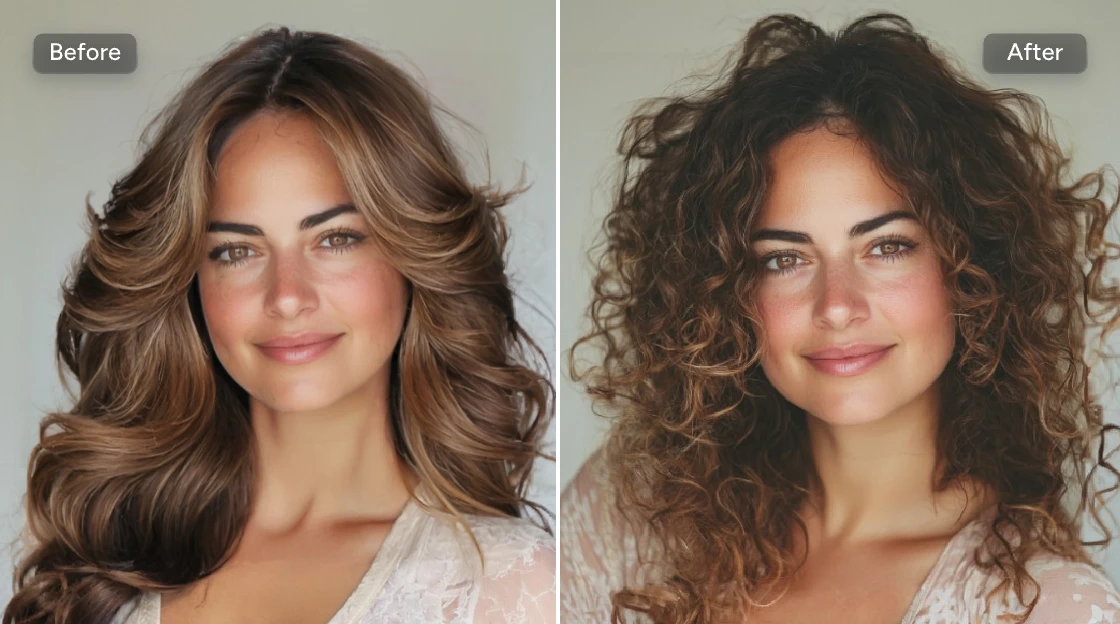 before and after effect of changing the male's denim outfit into a black and white wedding suit